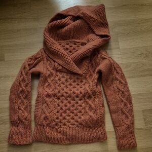 Cozy IrishCable Knit Sweater - Rust